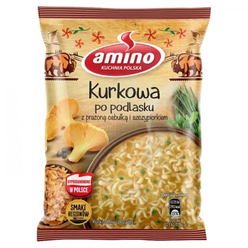 Instantnudelsuppe Pfifferlinge - Kurkowa po podlasku 61g - Amino - Polskashop24