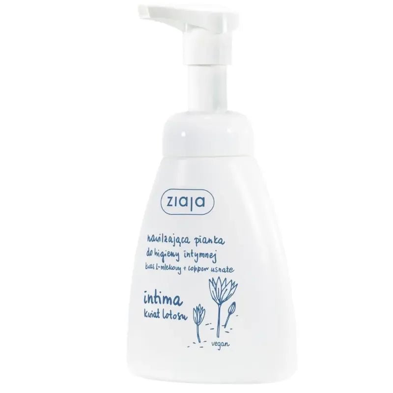 Intima Lotusblüten - Intimwaschschaum - Nawilżająca pianka do higieny intymnej kwiat lotosu 250ml Ziaja - Polskashop24