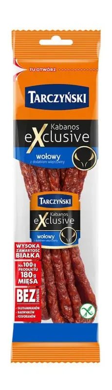 Kabanos Wolowy Exclusive - Rind Kabanos 90g Tarczyński - Polskashop24.de - Online Supermarkt mit Lebensmittel aus Polen