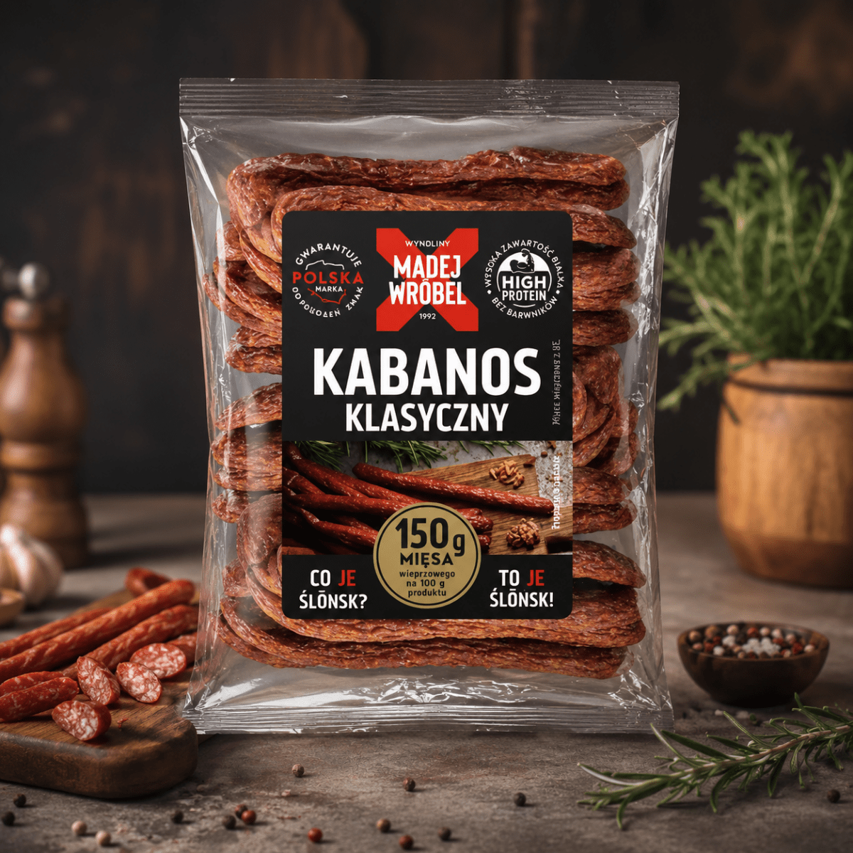 Kabanosy Klasyczne - Madej Wróbel - Polskashop24