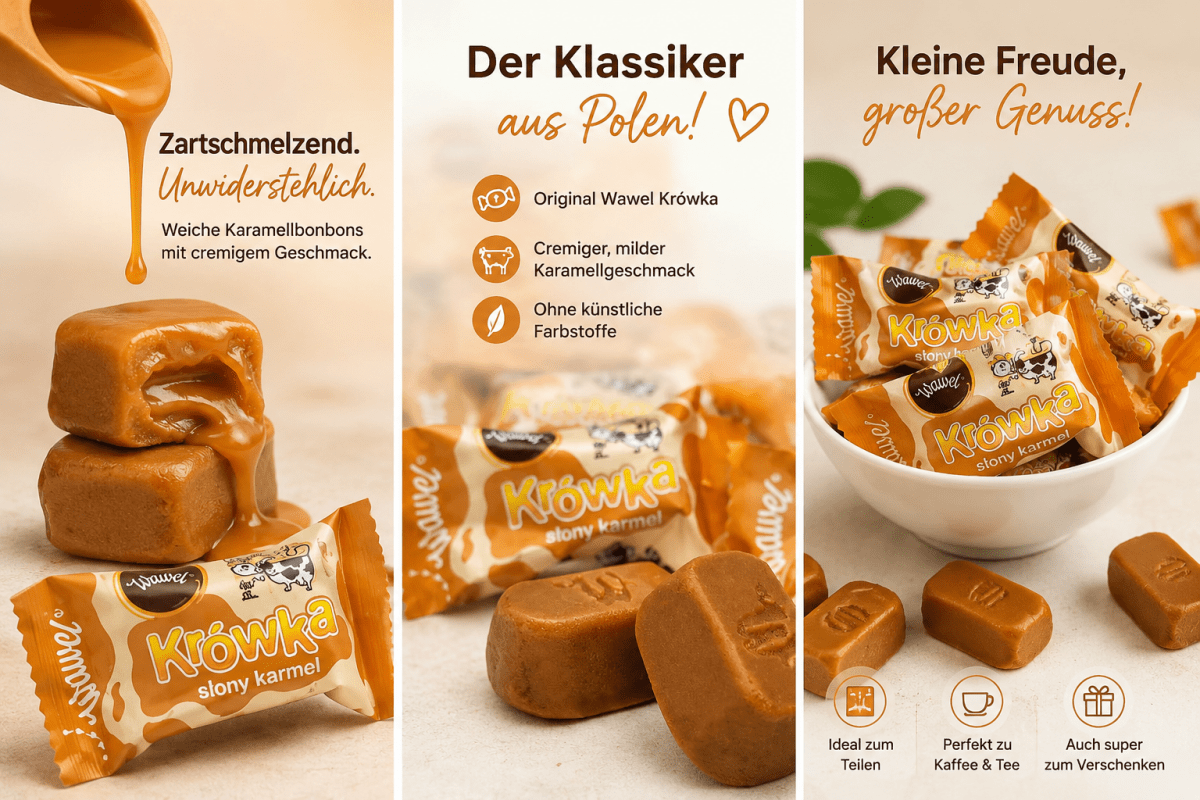 Karamell Kuh Bonbons Krówka Słony Karmel 250g - Wawel - Polskashop24