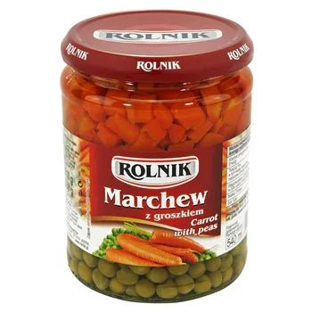 Karotten mit Erbsen - Marchew z groszkiem 540ml - Rolnik - Polskashop24