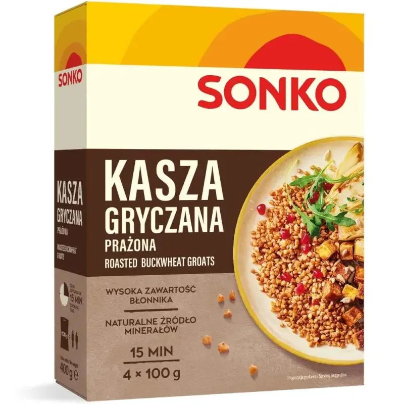 Sonko Kasza Gryczana Prażona gerösteter Buchweizen 400g - polnischer gerösteter Buchweizen