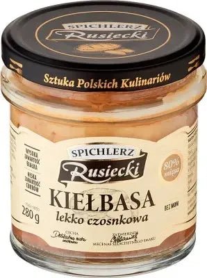 Knoblauchwurst Kiełbasa Czosnkowa 280g - Spichlerz Rusiecki - Polskashop24