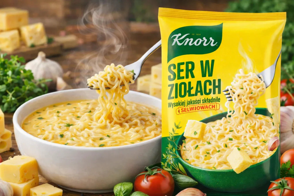 Knorr Instant Käse Nudel mit Kräutern - Ser w Ziolach Knorr 22x61g - Polskashop24