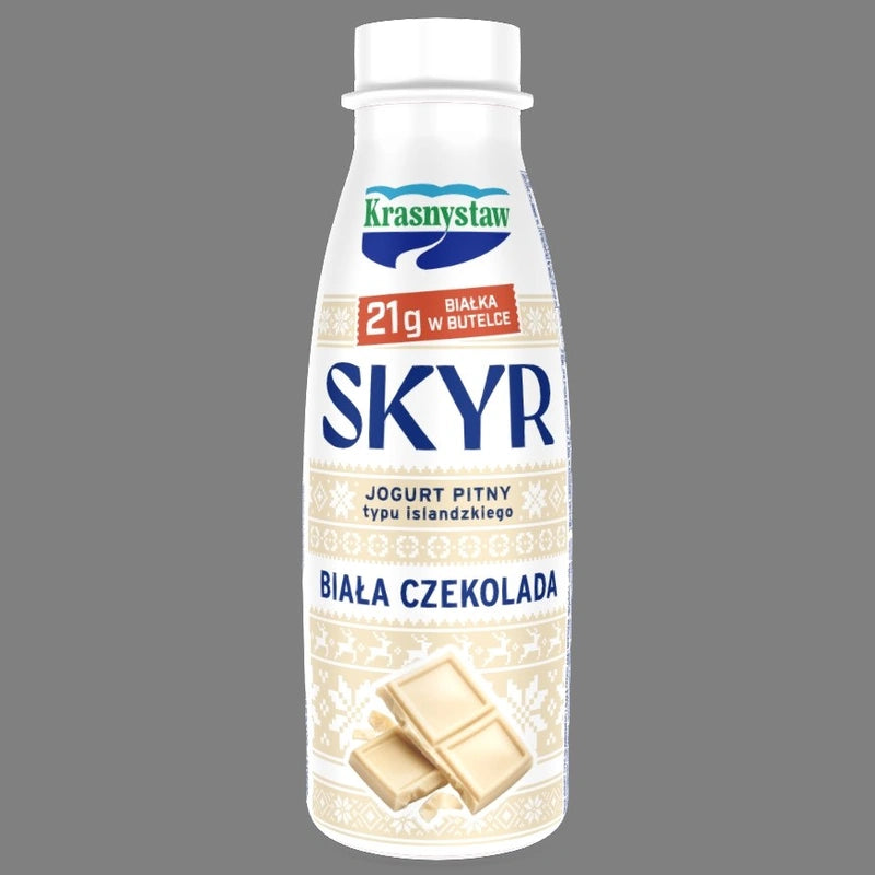 Krasnystaw Skyr Trinkjoghurt Weiße Schokolade 21 g Protein – isländischer Joghurtdrink