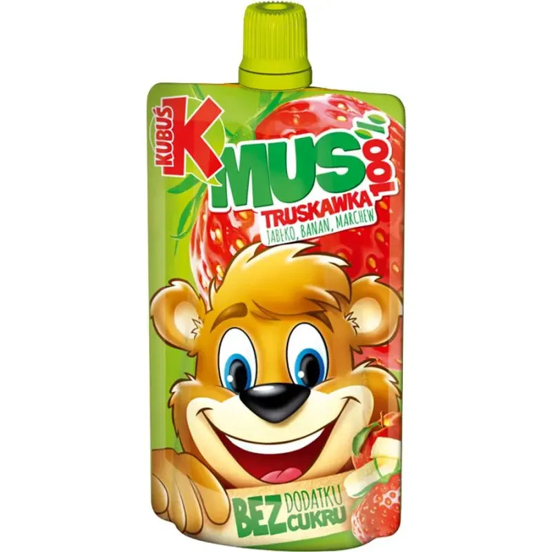 Kubuś Mus Truskawka 100g Erdbeer Fruchtmus für Kinder von Maspex