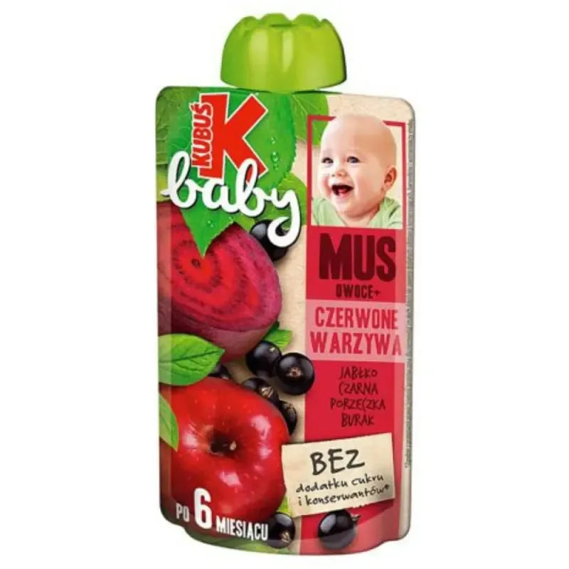 Kubus Fruchtmus Rote Früchte Gemüse mit Johannisbeeren und roten Rüben für Babys ab 6 Monate 100g