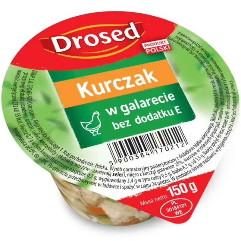 Drosed Kurczak w galarecie Hähnchenfleisch in Aspik 150g polnische Spezialität