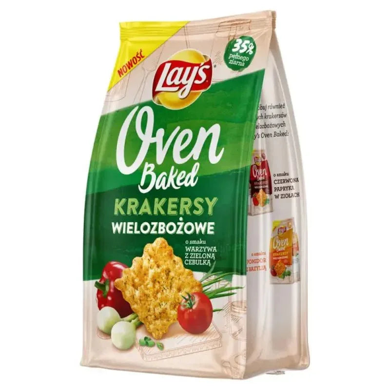 Lays Krakersy Zielona Cebulka - Getreide Cracker Green Onion 80g kaufen - Polskashop24.de - Online Supermarkt mit Lebensmittel aus Polen