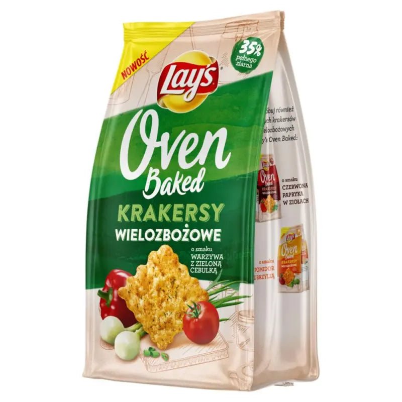 Lays Krakersy Zielona Cebulka - Getreide Cracker Green Onion 80g kaufen - Polskashop24.de - Online Supermarkt mit Lebensmittel aus Polen