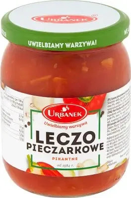 Urbanek Leczo z Pieczarkami Pikantne 510g - Pikantes Letscho mit Champignons und Paprika
