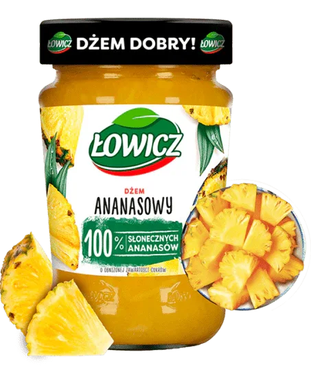 Łowicz Ananas - Marmelade – Exotischer Genuss für Ihr Frühstück - Polskashop24.de - Online Supermarkt mit Lebensmittel aus Polen