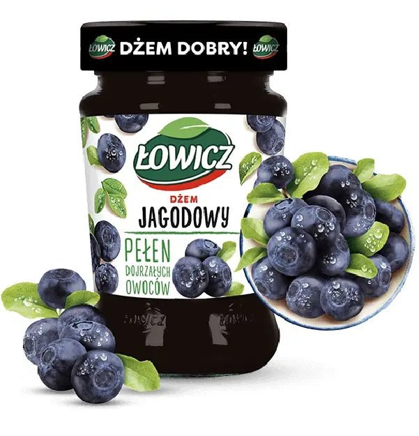 Łowicz Heidelbeeren Konfitüre 280g kaufen - Dzem Jagodowy - Polskashop24.de - Online Supermarkt mit Lebensmittel aus Polen