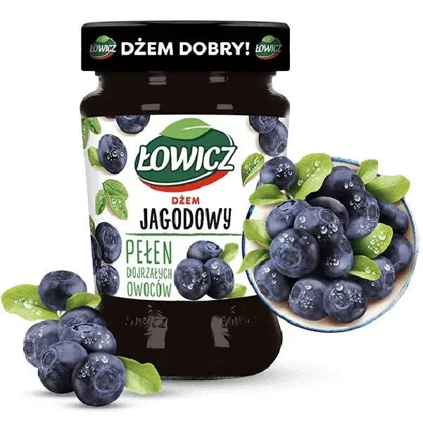 Łowicz Heidelbeeren Konfitüre 280g kaufen - Dzem Jagodowy - Polskashop24.de - Online Supermarkt mit Lebensmittel aus Polen