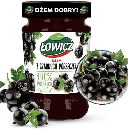 Łowicz Schwarze Johannisbeere Konfitüre 280g kaufen - Dzem Czarna Porzeczka - Polskashop24.de - Online Supermarkt mit Lebensmittel aus Polen