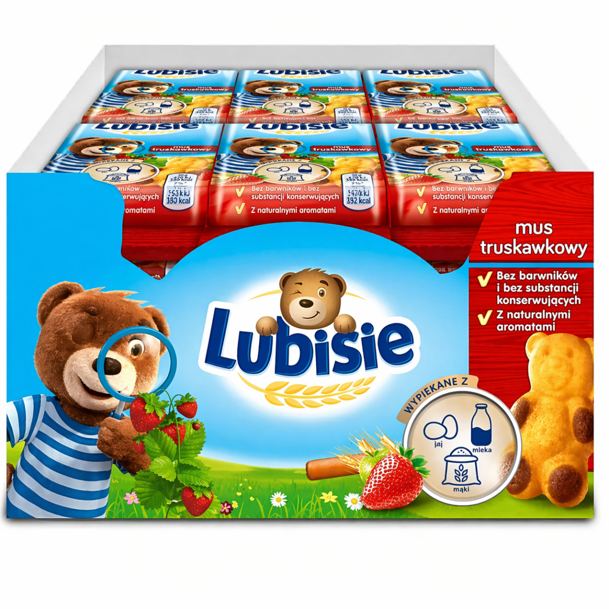 Lubisie Erdbeer - Mus Mus Truskawkowy 30g x 24 - Mondelez - Polskashop24