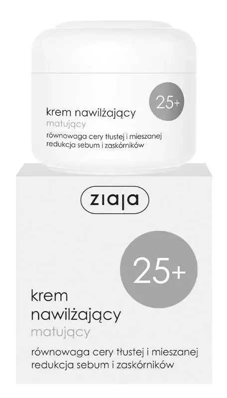 Mattierende Gesichtscreme 25+ - Krem nawilżający matujący 25+ 50ml - Ziaja - Polskashop24