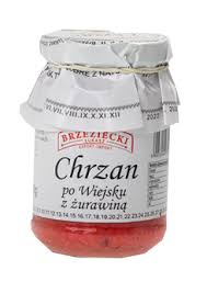 Meerrettich Preiselbeere Chrzan z Żurawiną 180g - Brzeziecki - Polskashop24