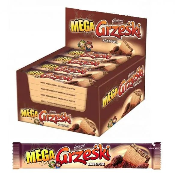 Mega Grześki Kakaowe - Kekse mit Kakao 34g x 36 Riegel - Polskashop24