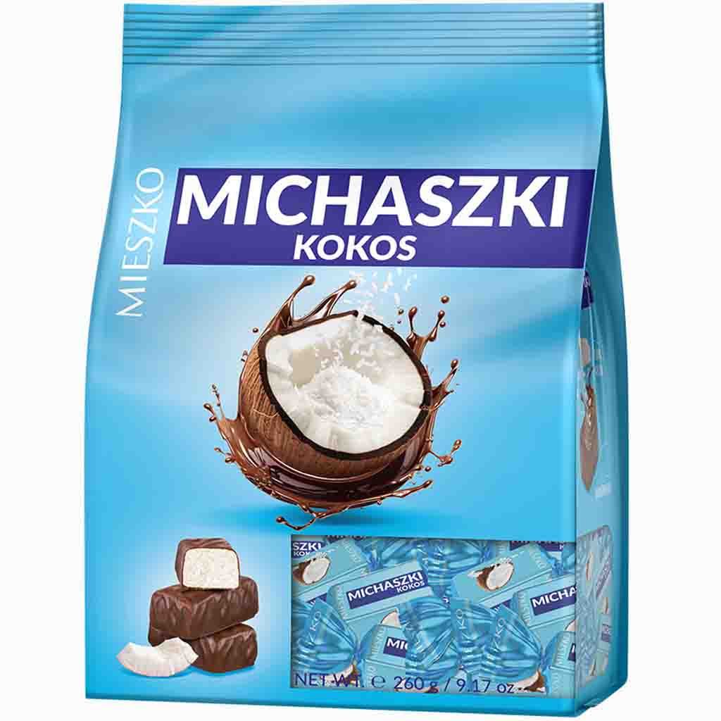 Mieszko Michaszki Praline Kokos 260g - Polnische Kokos-Pralinen kaufen - Polskashop24