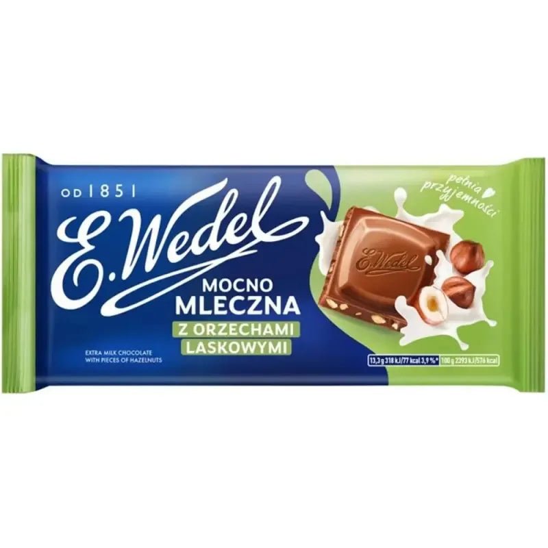 Milchschokolade Haselnuss Czekolada z orzechami laskowymi 80 g - E. Wedel - Polskashop24