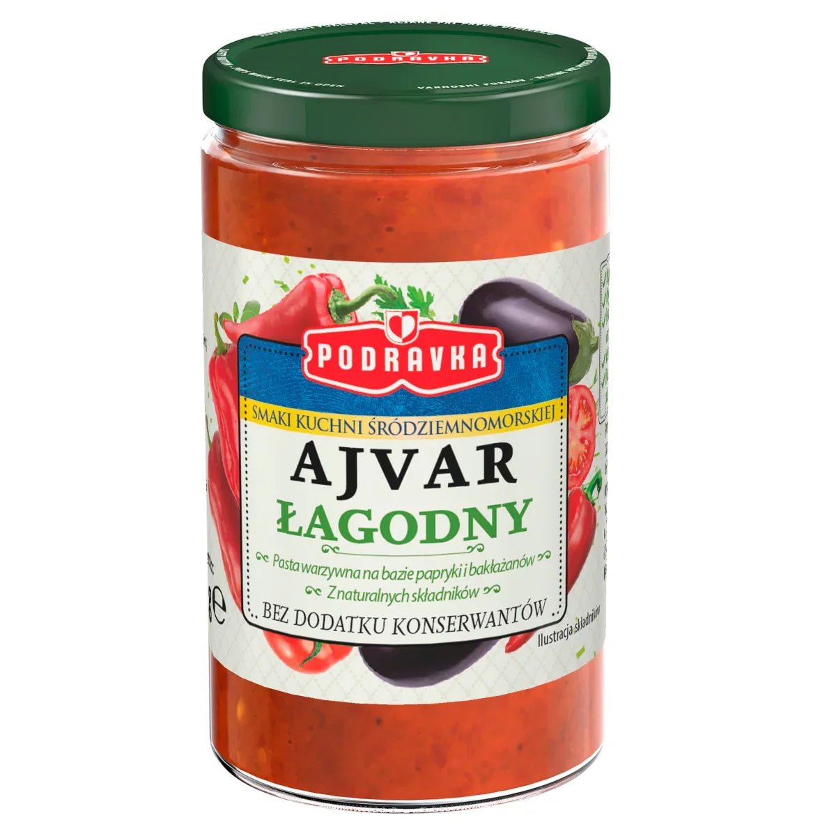 Milde Gemüsepaste - Ajvar łagodny 195g - Podravka - Polskashop24