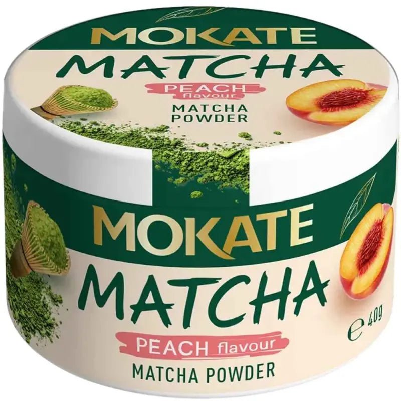 Mokate Grüner Matcha Tee Pfirsich 40 g – Polnisches Instant-Getränk - Polskashop24
