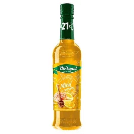 Nahrungsergänzungsmittel Honig mit Zitrone - Suplement diety miód z cytryną 420ml - Herbapol - Polskashop24