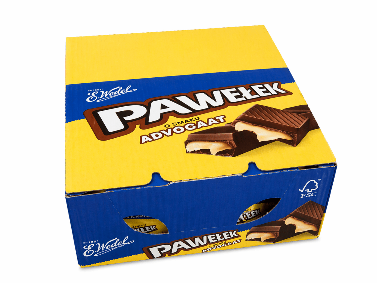 Pawełek Advocat Schokoladenriegel Karton 24 szt. x 45g - E.Wedel - Polskashop24