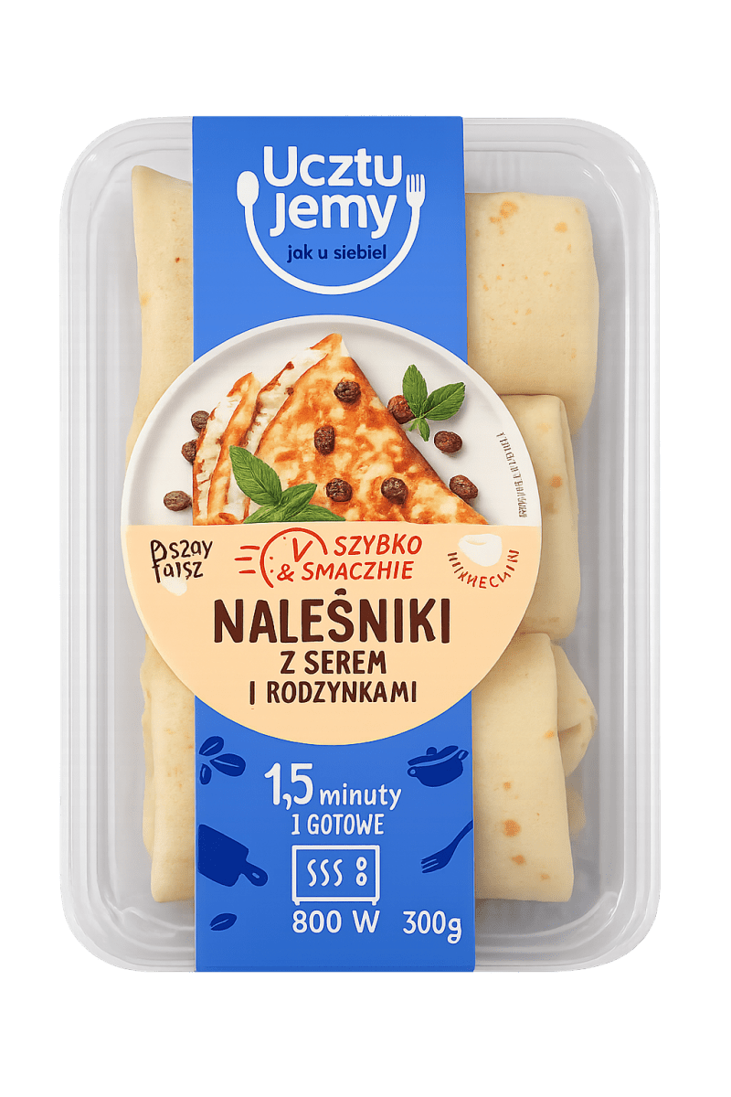 Pfannkuchen mit Käse & Rosinen Naleśniki z Serem i Rodzynkami 300g - Ucztujemy - Polskashop24