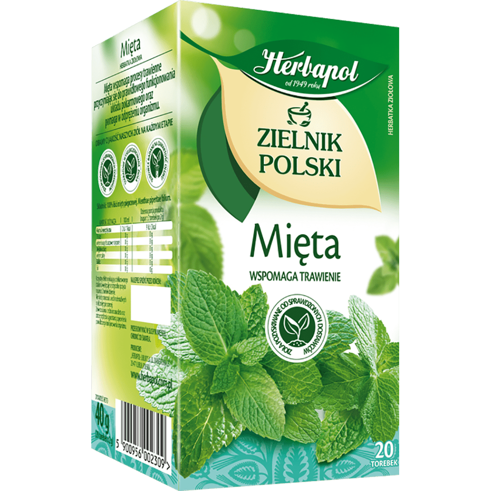 Pfefferminztee Herbata Miętowa 20x2g - Herbapol - Polskashop24