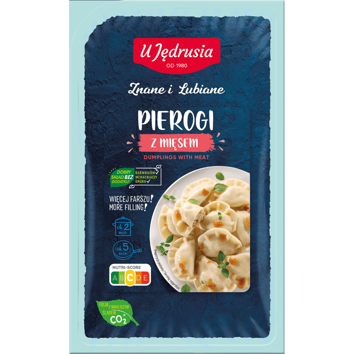 Pierogi mit Fleisch Pierogi z mięsem 400g - U Jędrusia - Polskashop24