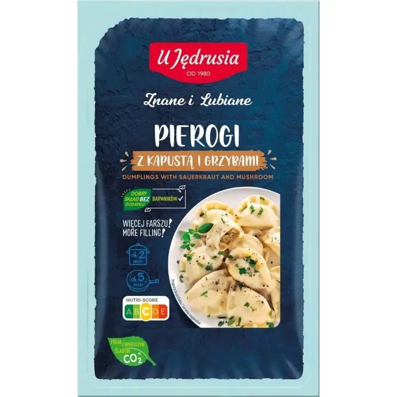 Pierogi mit Sauerkraut & Pilzen 400g - U Jędrusia - Polskashop24