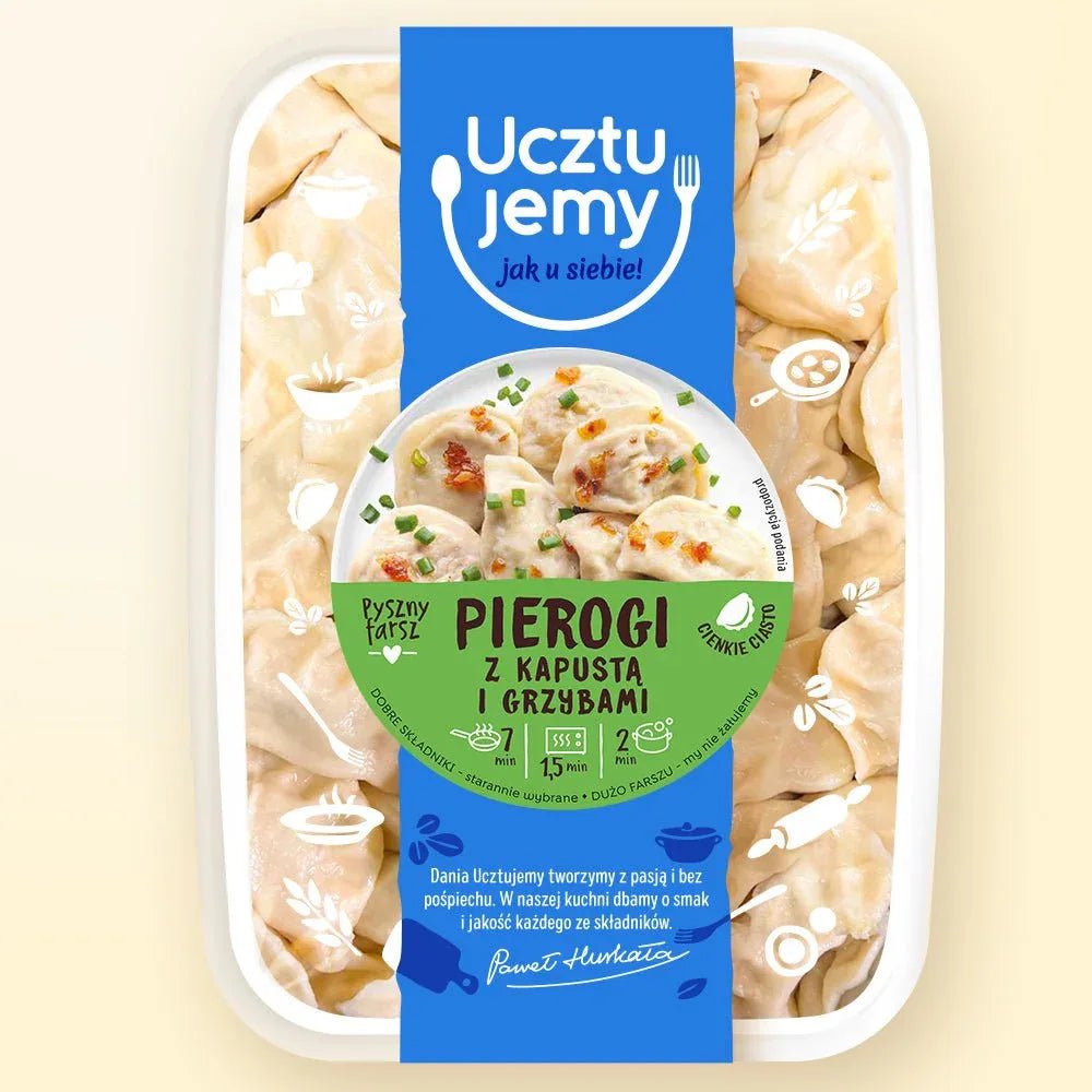 Pierogi Sauerkraut & Pilze z kapusta i grzybami 400g - Ucztujemy - Polskashop24