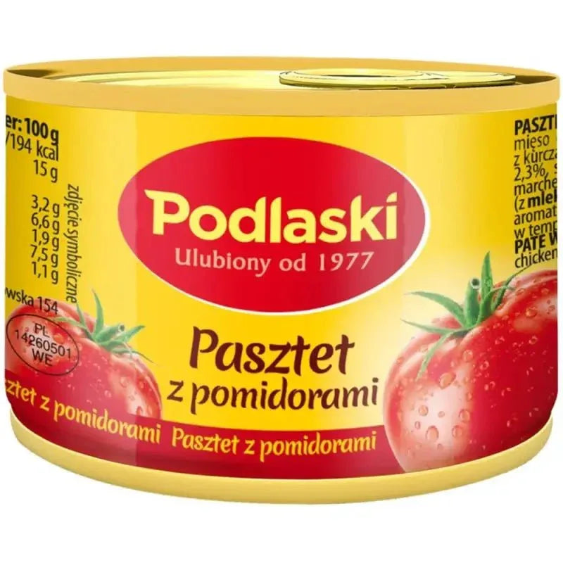 Polnische Geflügel - Pastete kaufen - Pasztet Podlaski mit Tomaten 155g - Drosed - Polskashop24.de - Online Supermarkt mit Lebensmittel aus Polen