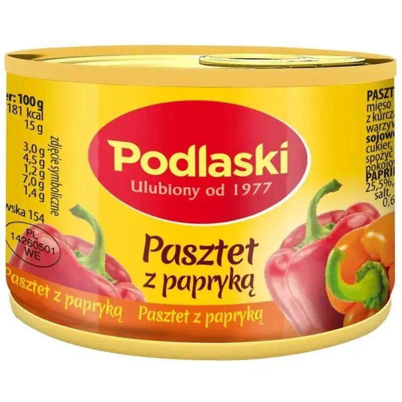 Polnische Geflügel - Pastete kaufen - Pasztet z papryka mit Paprika 155g - Podlaski - Polskashop24