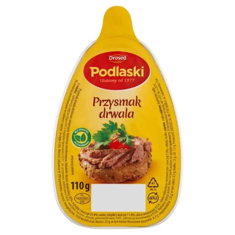 Polnische Pastete kaufen - Przysmak Drwala Leberpastete 110g Dose - Podlaski - Polskashop24.de - Online Supermarkt mit Lebensmittel aus Polen
