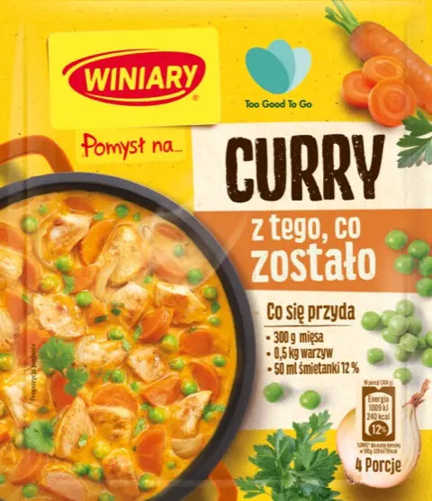 Winiary Pomysl na Curry Fix für Curry 35g Gewürzmischung mit Curry und Sahne