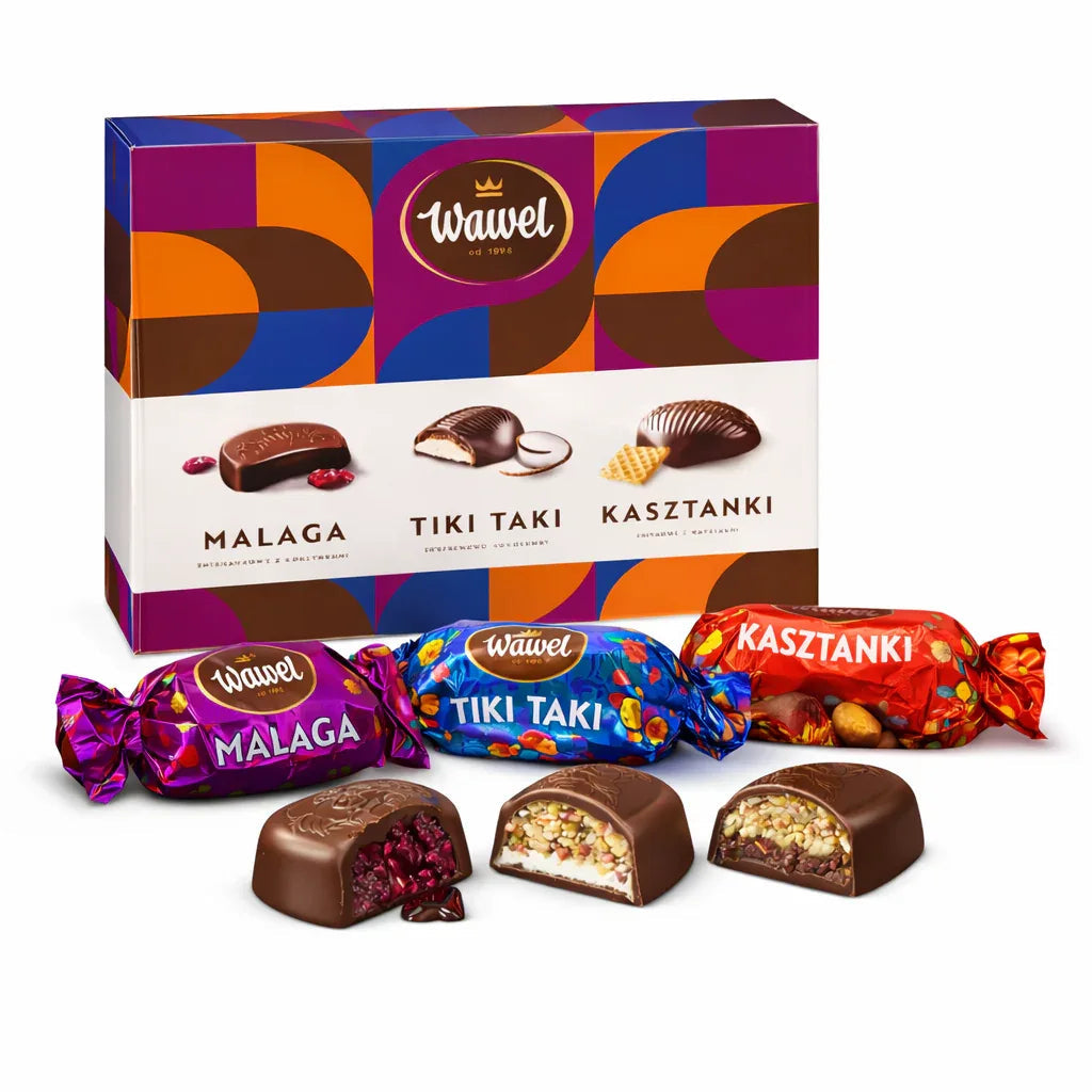 Pralinen - Mix Malaga Tiki Taki Kasztanki - Wawel - Polskashop24