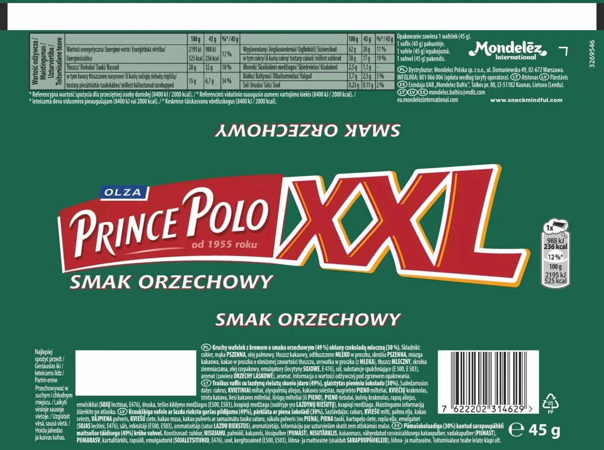 Prince Polo XXL Haselnuss (Orzechowe) - Polskashop24