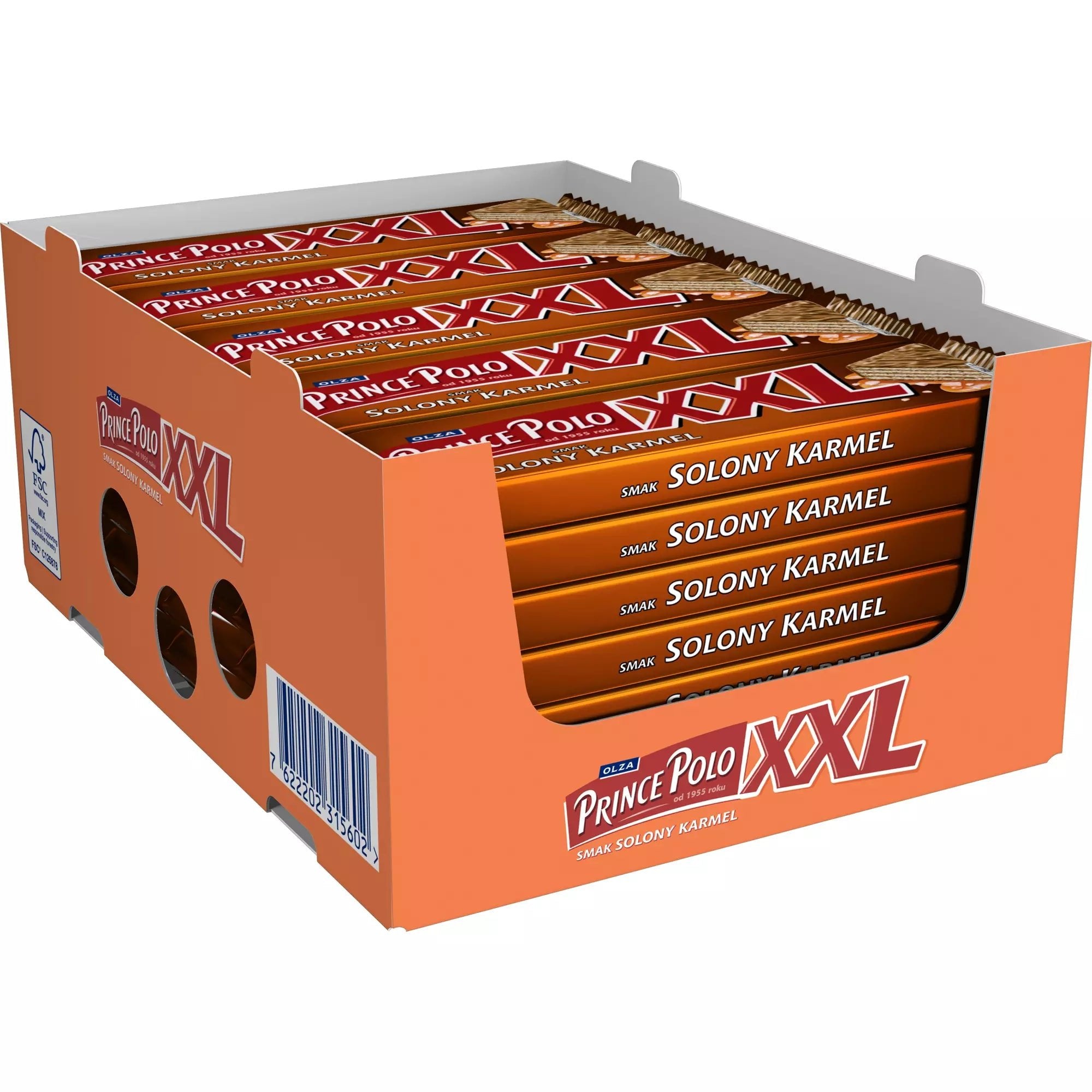 Prince Polo XXL „Slony Karmel“ (Salzkaramell) 50g x 28 Stück - Polskashop24.de - Online Supermarkt mit Lebensmittel aus Polen