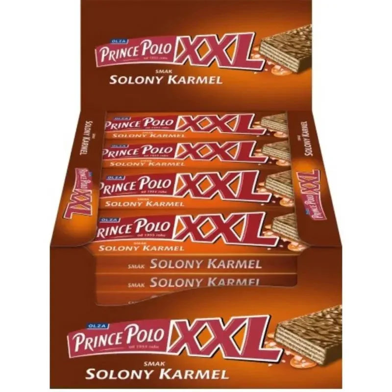 Prince Polo XXL „Slony Karmel“ (Salzkaramell) 50g x 28 Stück - Polskashop24.de - Online Supermarkt mit Lebensmittel aus Polen