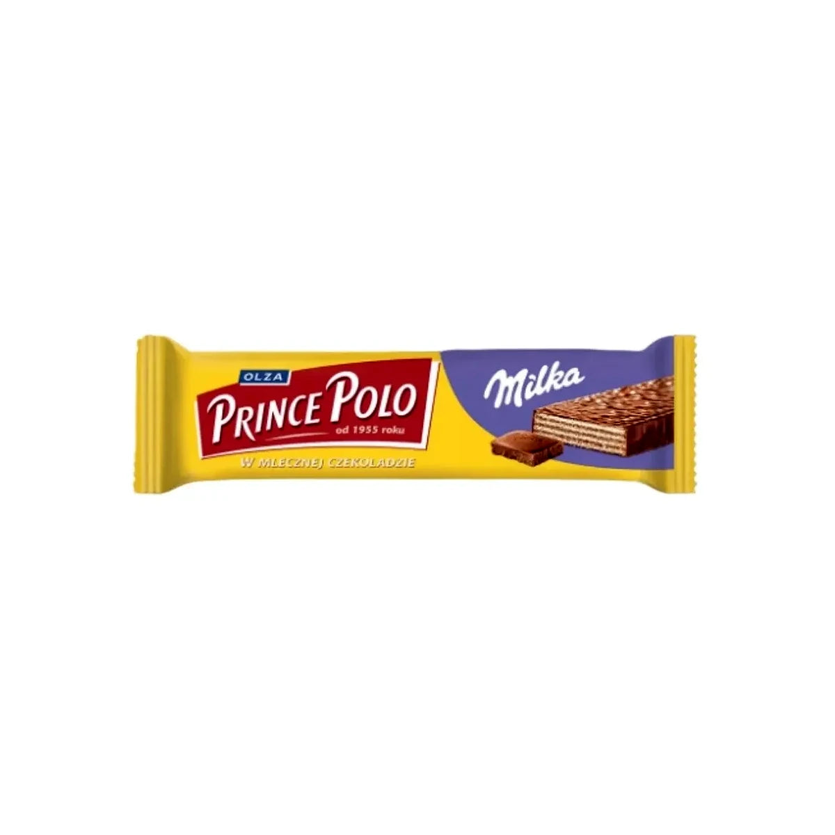 Prince Polo Milka Waffelriegel in Milchschokolade – polnischer Schokoriegel mit knuspriger Waffel