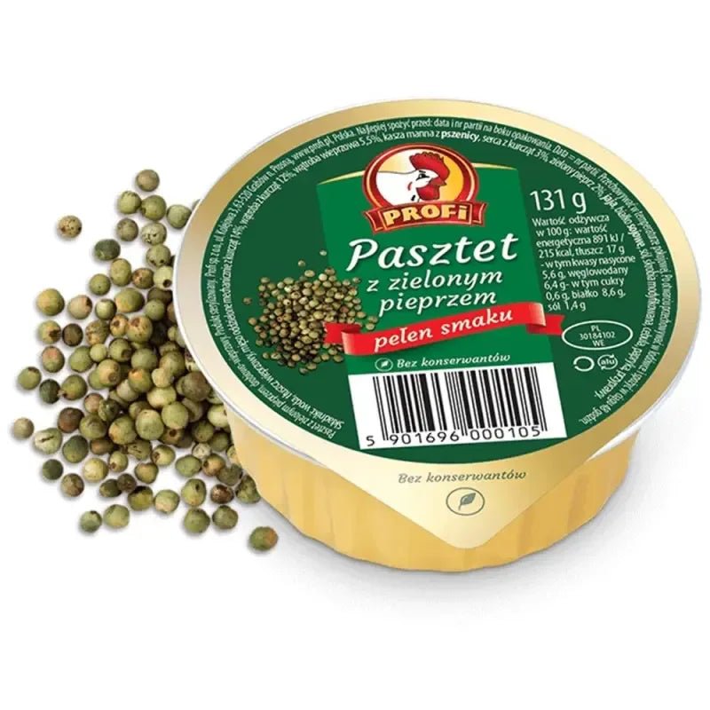 Profi Pasztet z Zielonym Pieprzem - Brotaufstrich mit Grünem Pfeffer 131g - Polskashop24