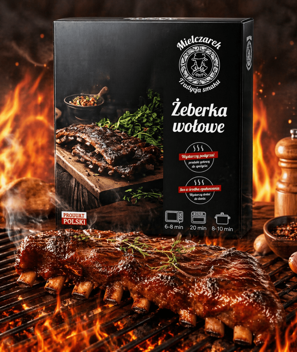 Rinderrippen mit BBQ - Sauce Ż ~700g - Mielczarek - Polskashop24