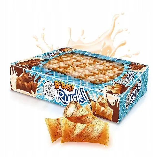 Rurki Bobasy – Mini - Waffelröllchen mit Milchcremefüllung 300g - Polskashop24
