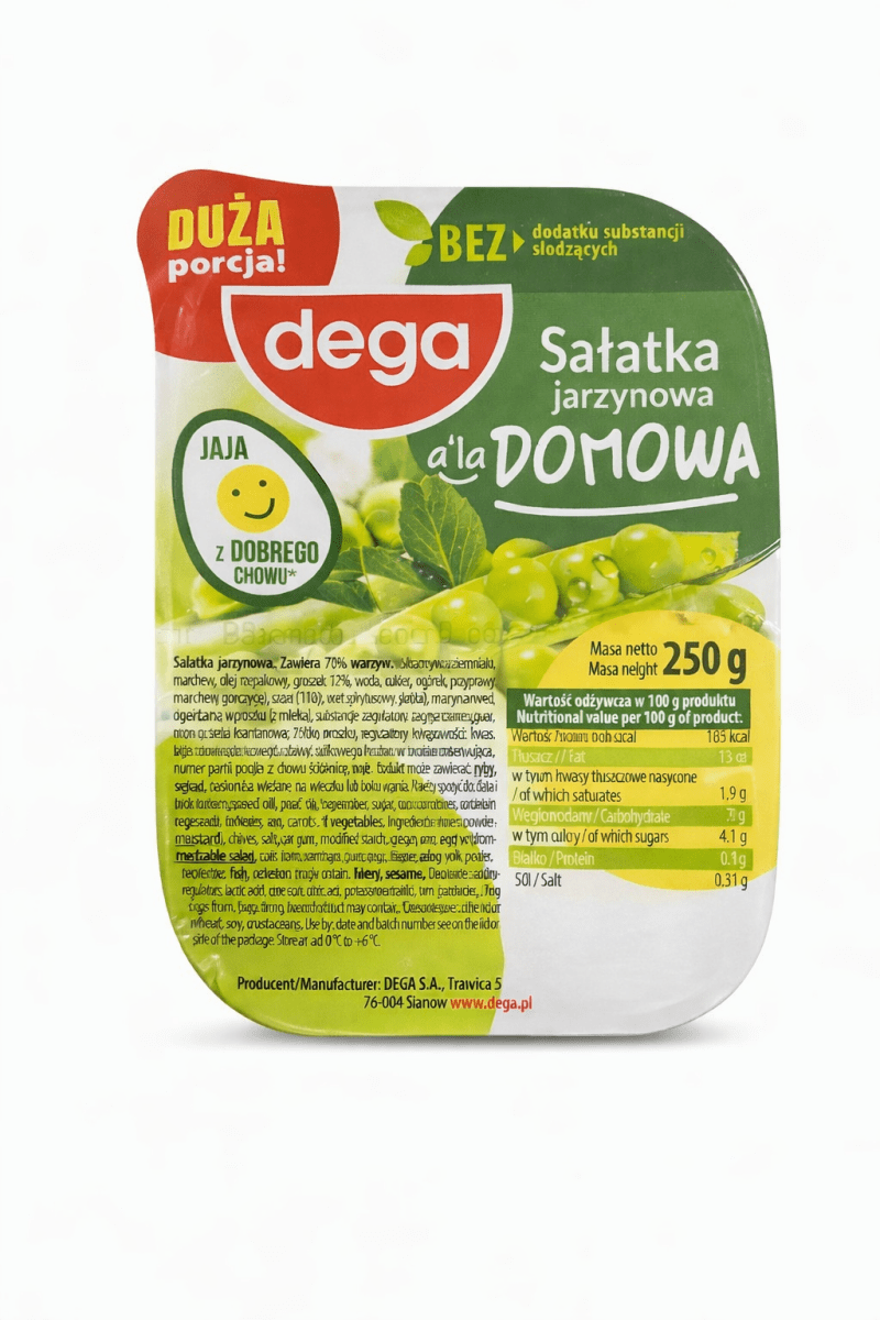 Sałatka Jarzynowa a'la Domowa 250g / Hausgemachter Gemüsesalat – Dega - Polskashop24