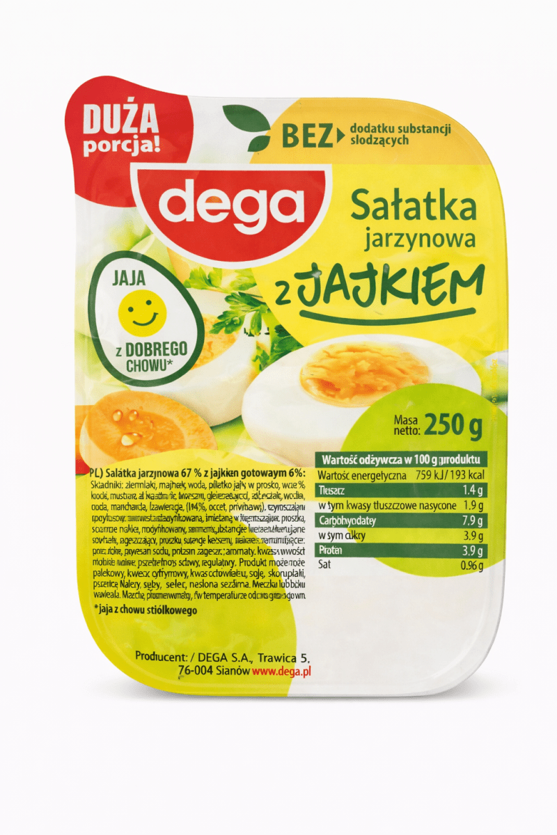 Sałatka Jarzynowa z Jajkiem 250g / Gemüsesalat mit Ei – Dega - Polskashop24