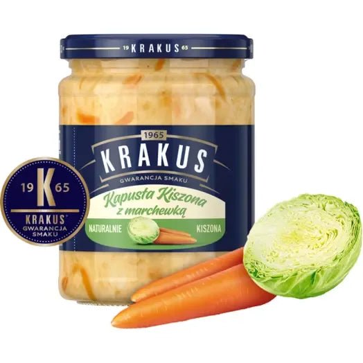 Sauerkraut mit Karotten - Kapusta kiszona z marchwią 500g - Krakus - Polskashop24